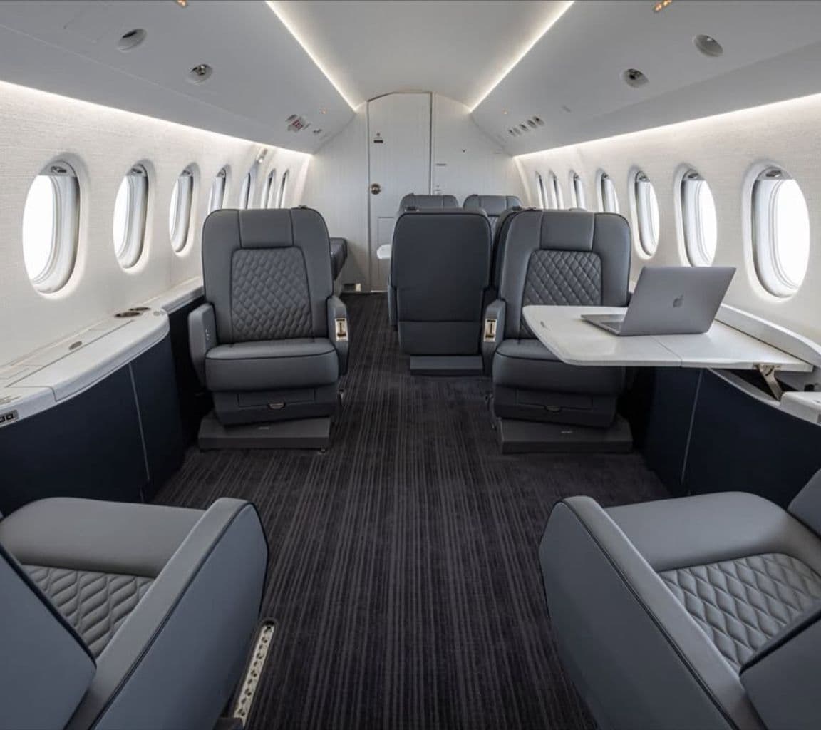Falcon 2000 Özel Jet İç Mekan Yenileme: Öncesi ve Sonrası